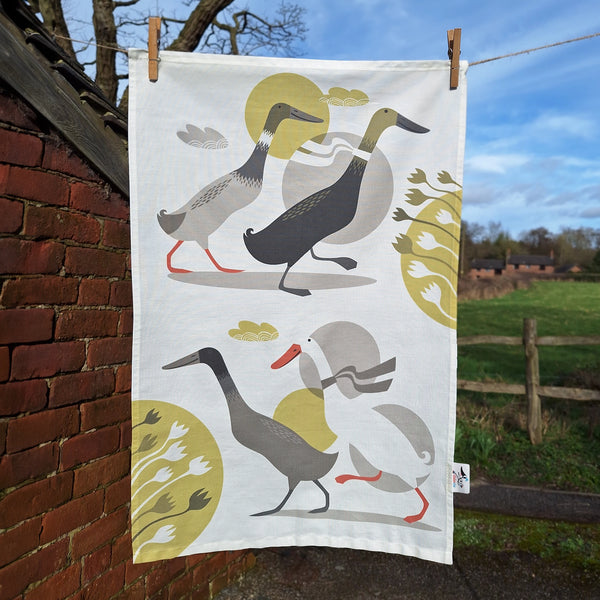 Derbyshire Ducks Tea Towel