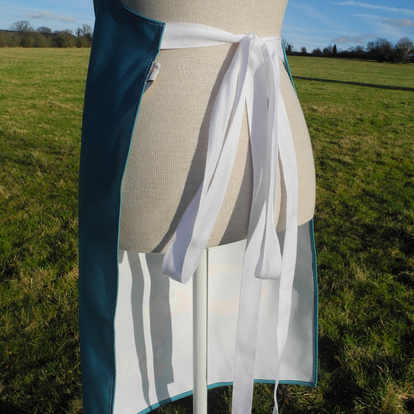 Back view of Dashing Dachshunds apron by Rollerdog