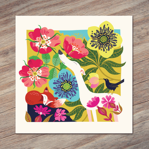 Dog Rose 10 Postcard Set