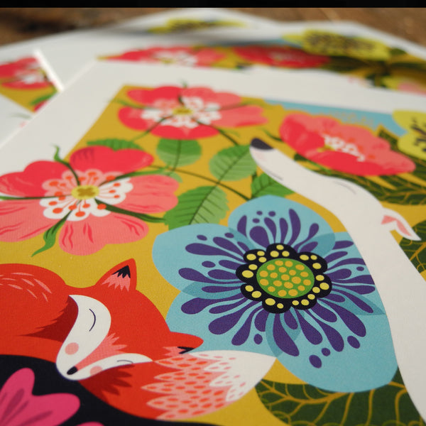 Dog Rose 10 Postcard Set