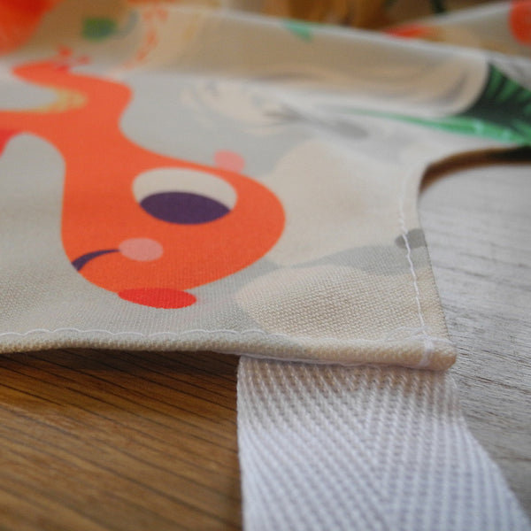 Closeup of Willow and Hare Apron by Rollerdog