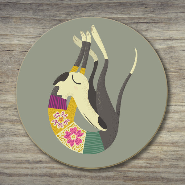 A Fred the whippet coaster by Rollerdog