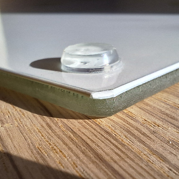 Close up view of the silicone foot of a Rollerdog chopping board