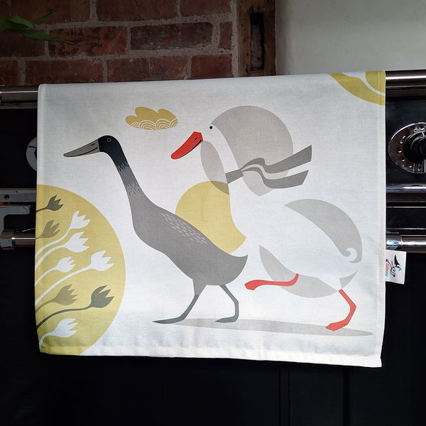 Derbyshire Ducks Tea Towel