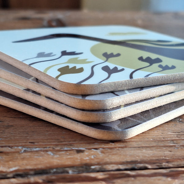 Close up view of the sides of the duck coasters