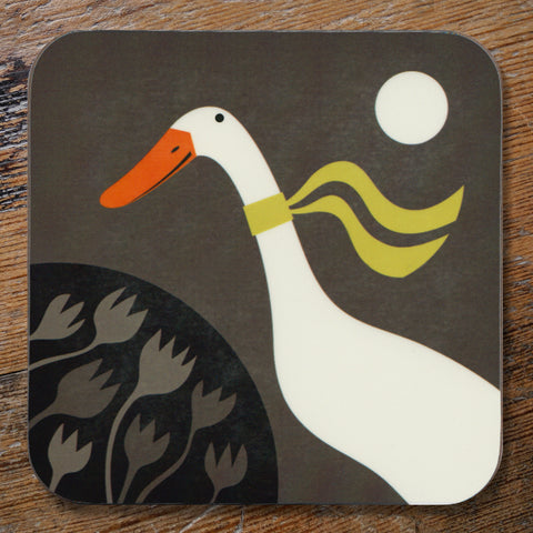 A reduced Derbyshire Ducks coaster, reduced due to there being paler areas in the print